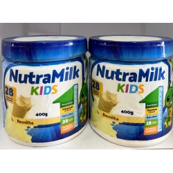 kit c/2 latas nutramilk kids 400g cada sabor baunilha