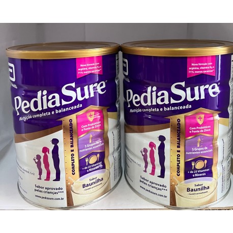 kit c/2 latas pediasure 850g cada sabor baunilha