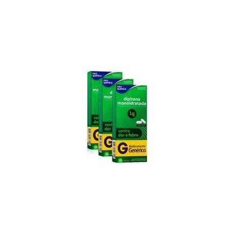 Kit c/ 3 caixas Dipirina 1G  com 10 cps cada
